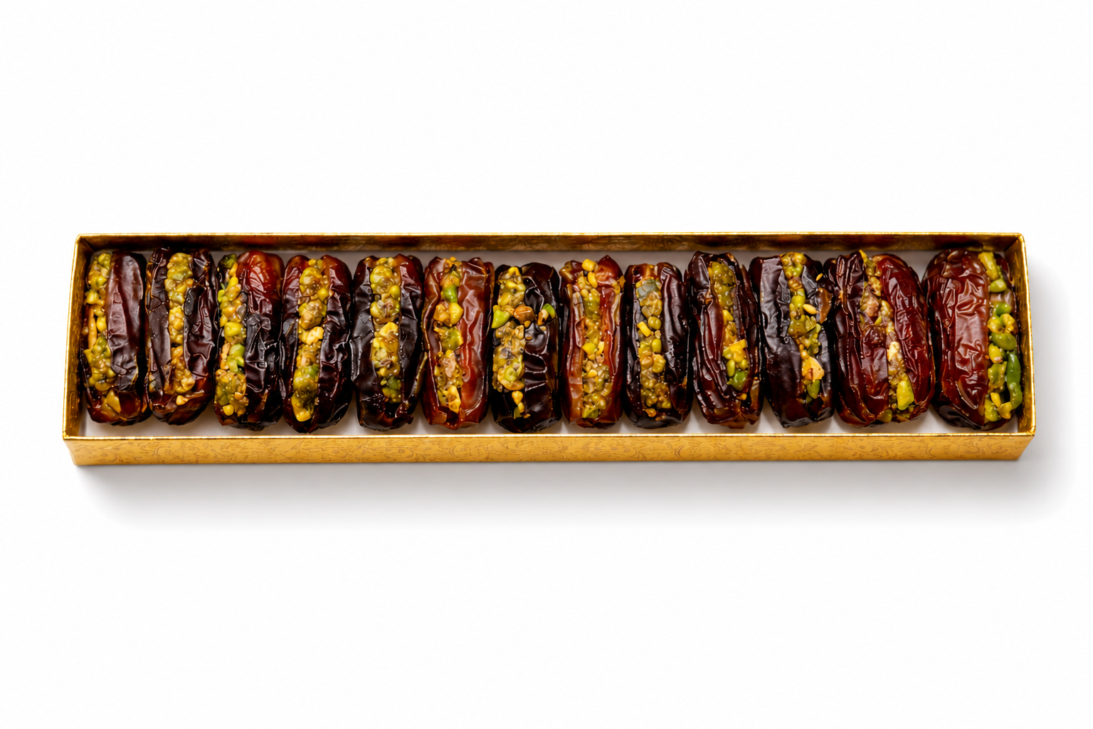 Small pack of Mabroom dates with Pistachio by Date Sultan